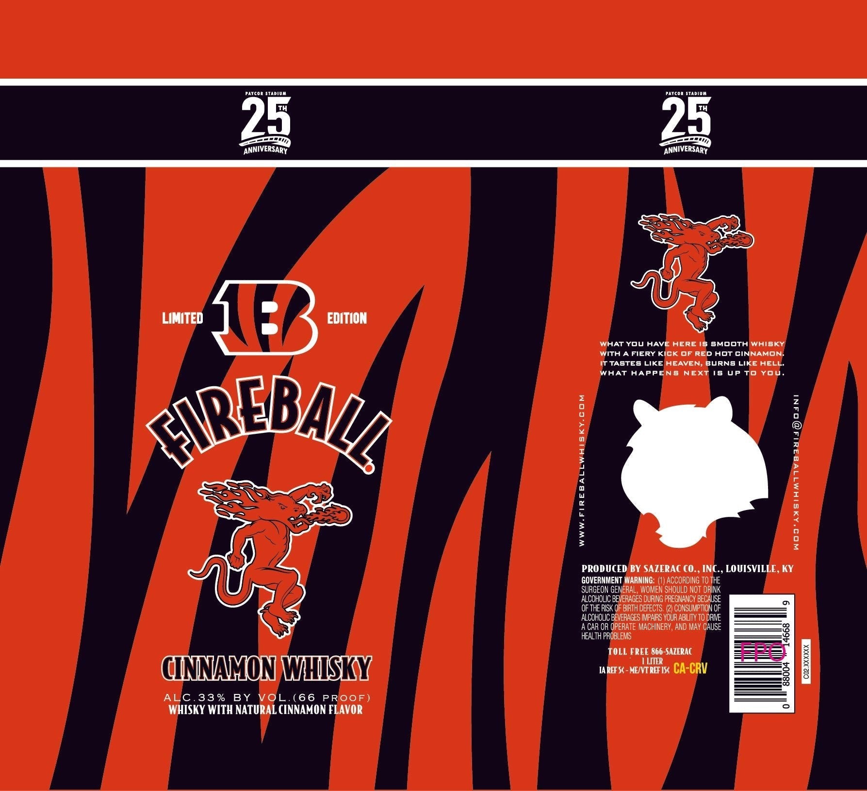 Celebrate 25 Years of Paycor Stadium with Fireball Cinnamon Whisky! - BuyMyLiquor