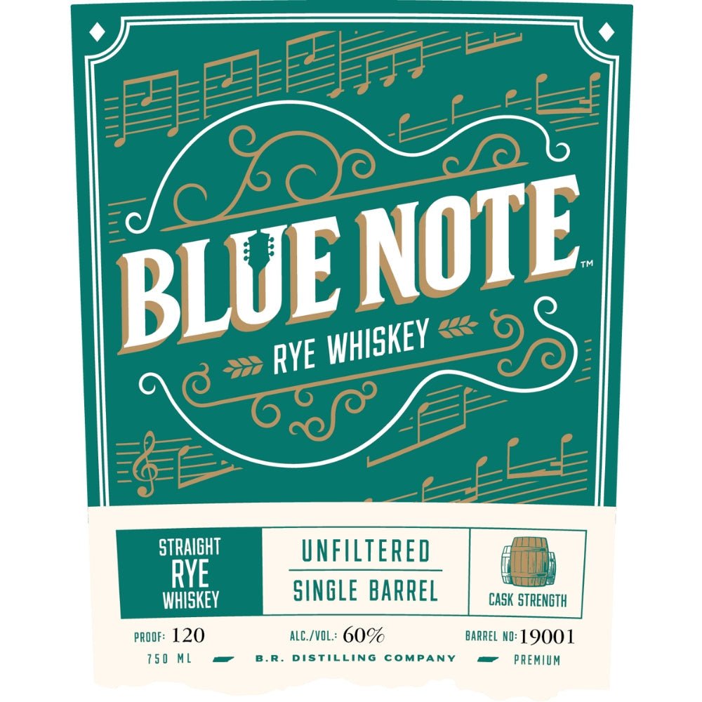 Embrace the Harmony: Blue Note Single Barrel Straight Rye Whiskey - BuyMyLiquor