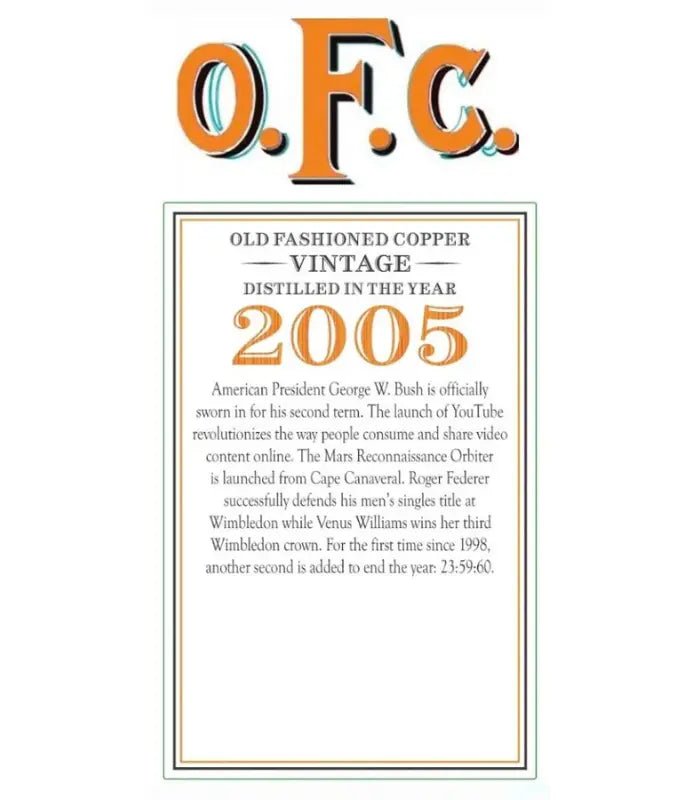 Exploring the Richness of Buffalo Trace O.F.C. Vintage 2005 Bourbon Whiskey - BuyMyLiquor