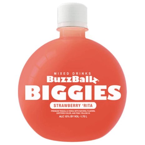 Introducing BuzzBallz Biggies Strawberry Rita 1.75 Liter - Perfect for Parties! - BuyMyLiquor