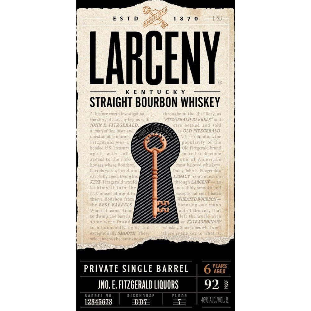 Tasting History: Larceny Private Single Barrel Bourbon - BuyMyLiquor