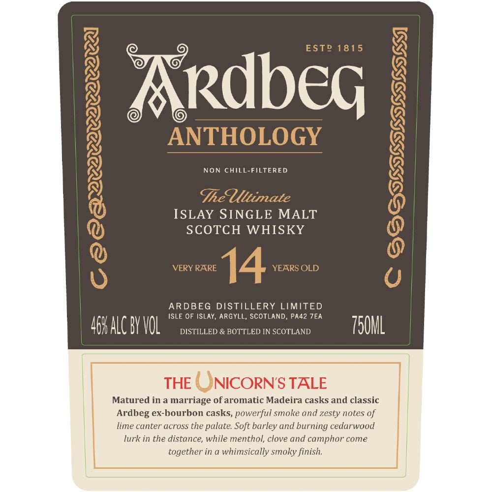 The Mythical Flavors of Ardbeg Anthology The Unicorn’s Tale 14 Year Old - BuyMyLiquor