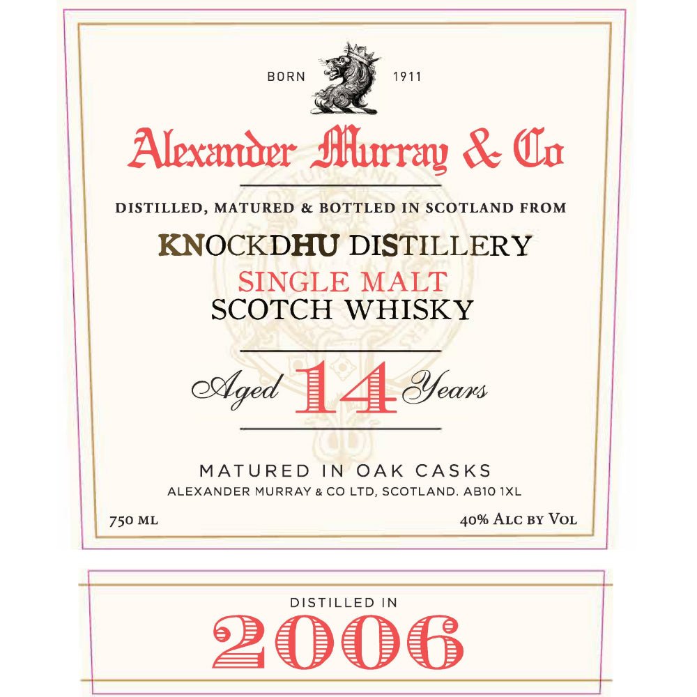 Alexander Murray Knockdhu Distillery 14 Year Old - Main Street Liquor