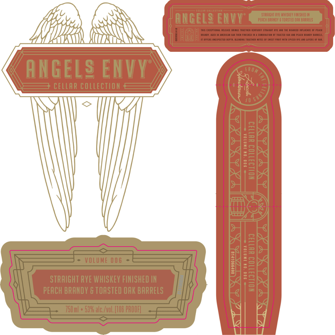 Angel’s Envy Cellar Collection Volume 006 Straight Rye Whiskey Finished in Peach Brandy & Toasted Oak Barrels - BuyMyLiquor