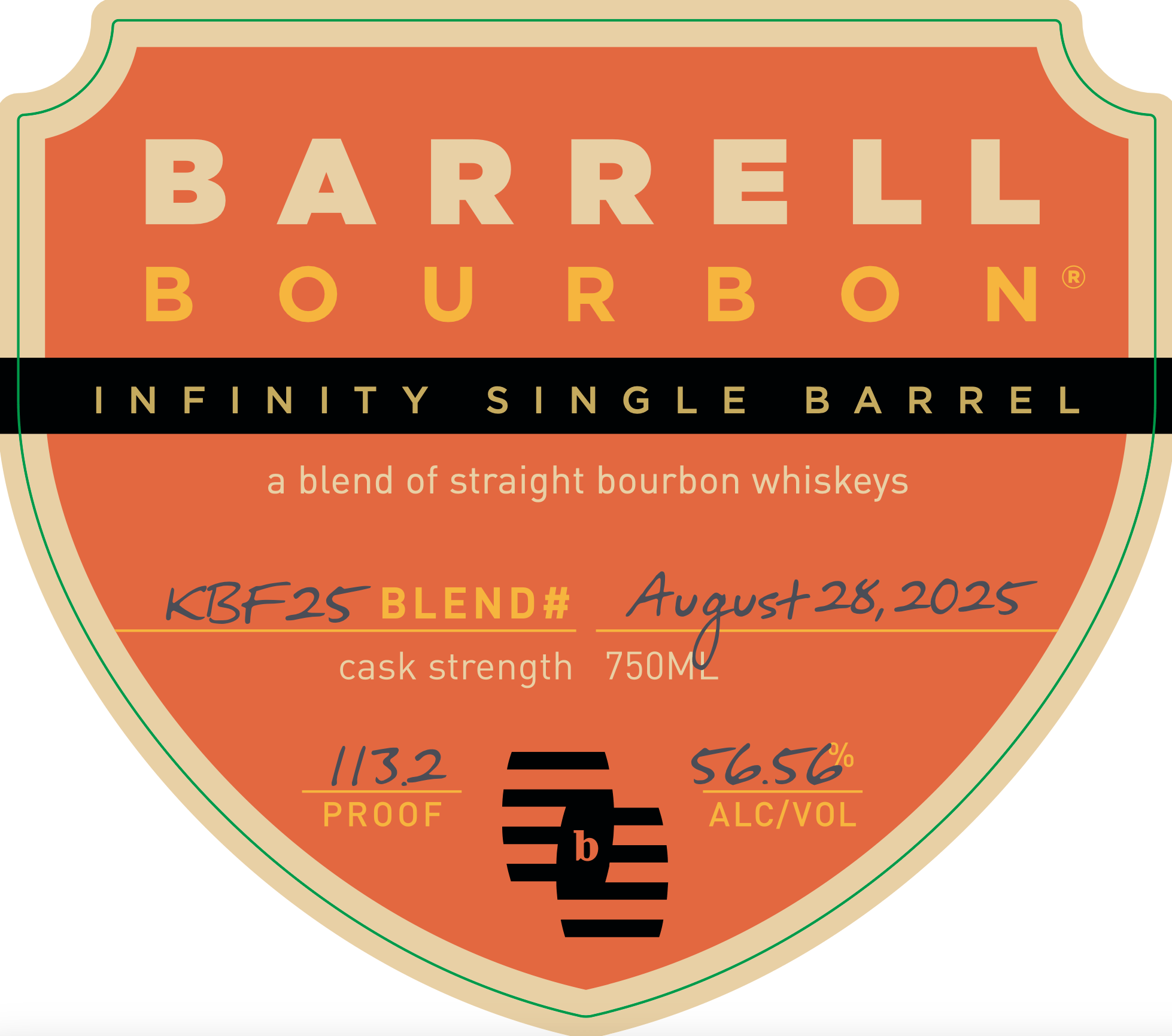 Barrell Bourbon Infinity Single Barrel KBF25 Blend Cask Strength 750ml Barrell Craft Spirits