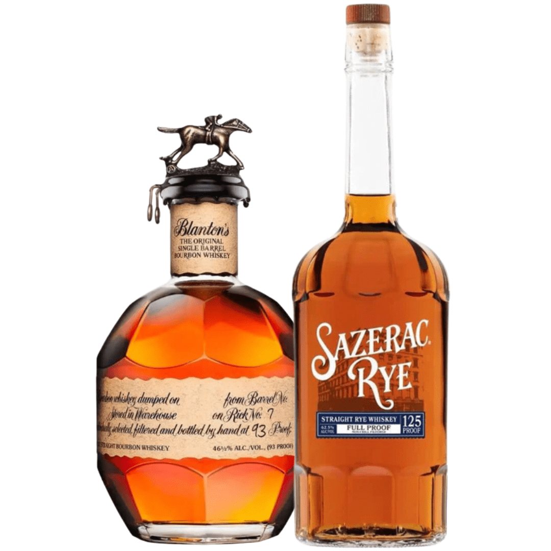 Blanton Sazerac Bundle: Blanton's Original Single Barrel Bourbon , Sazerac Rye Full Proof Straight Rye Whiskey 125 Proof - Main Street Liquor