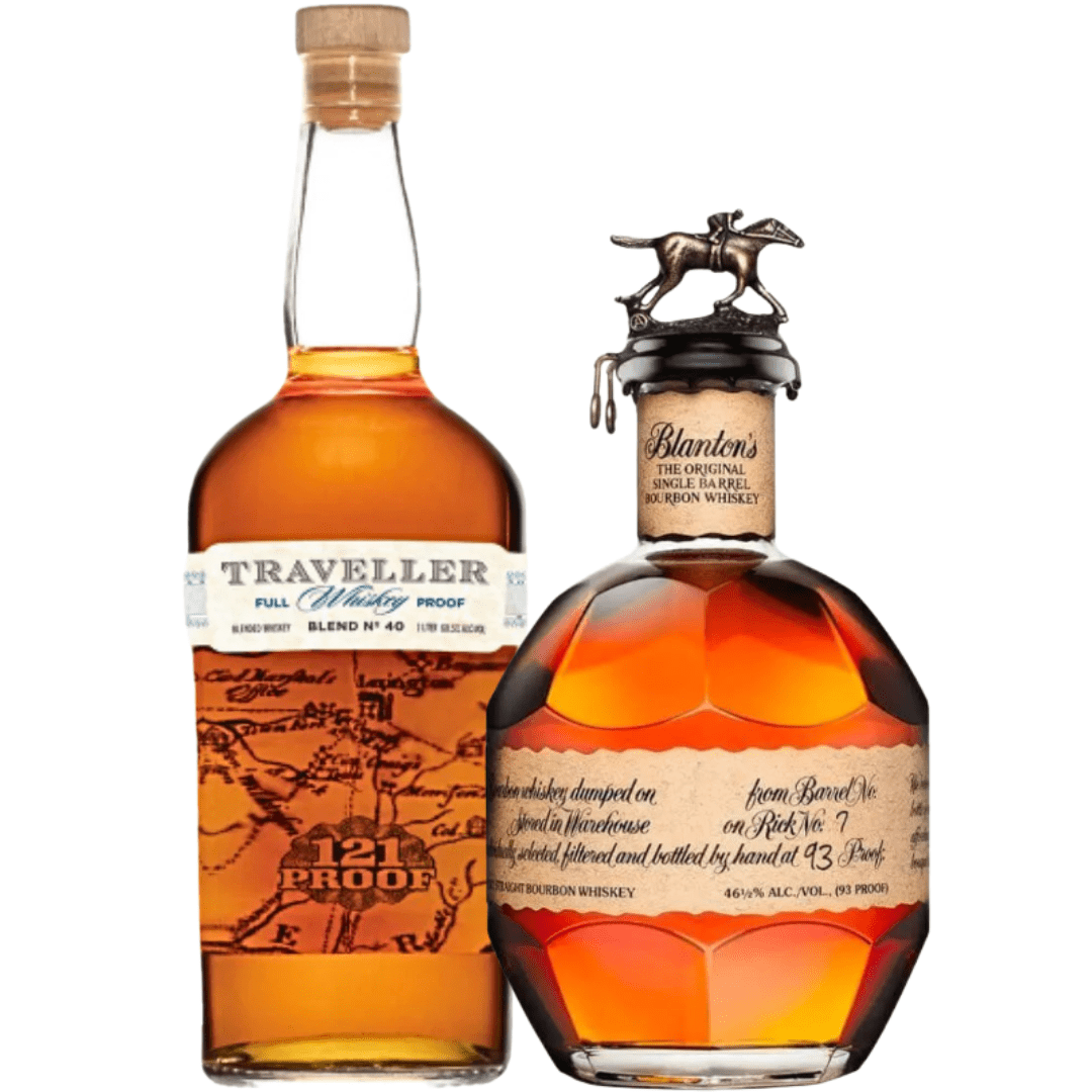 Blanton Traveller Bundle: Blanton's Original Bourbon & Traveller Full Proof 121 Proof - Main Street Liquor