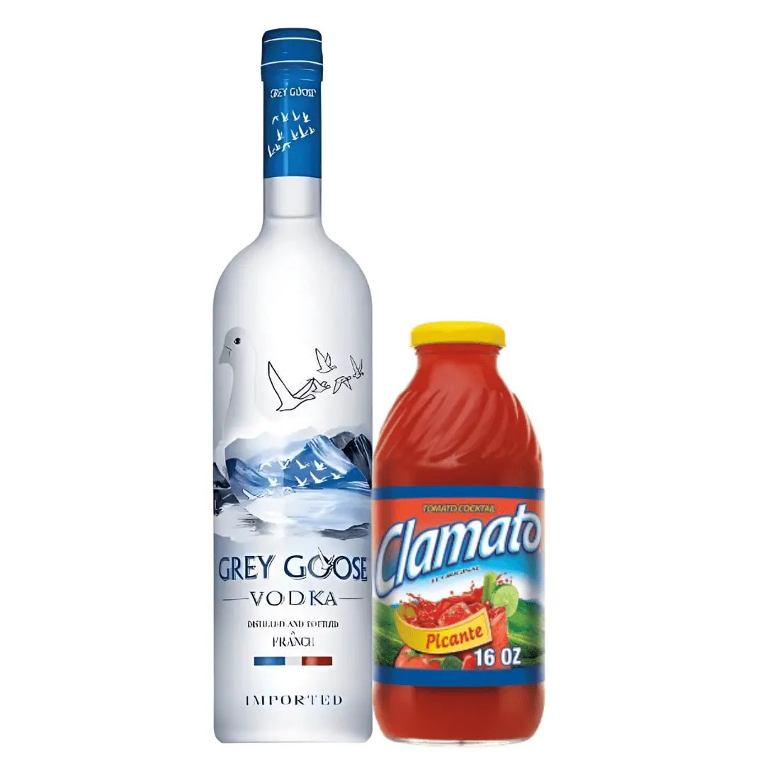Bloody Mary Cocktail Kit: Grey Goose Vodka & Clamato Picante - Main Street Liquor