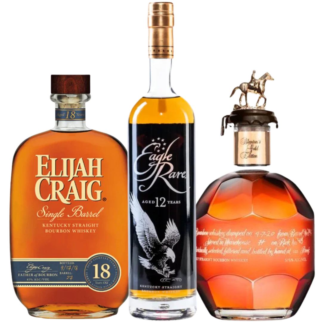 Bourbon Diamond Collector Pack: Blanton's Gold Edition, Eagle Rare 12, Elijah Craig 18 Single Barrel - Main Street Liquor