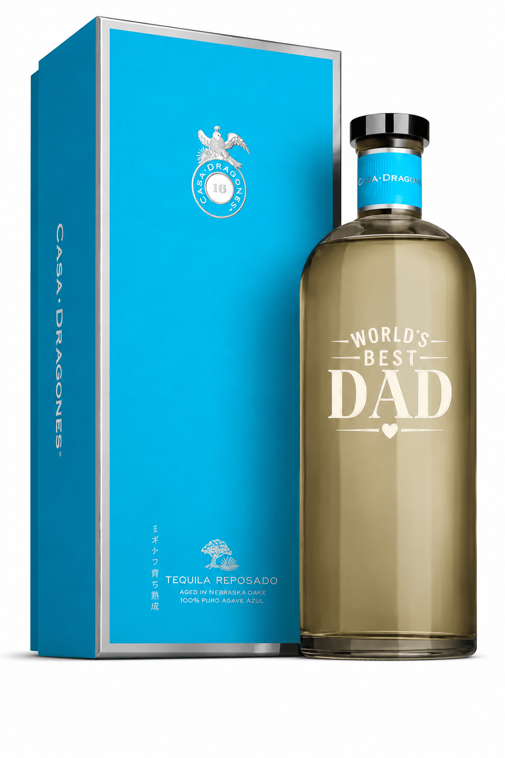 Casa Dragones Reposado Mizunara Oak “World’s Best Dad” Deep Etched Tequila - Main Street Liquor