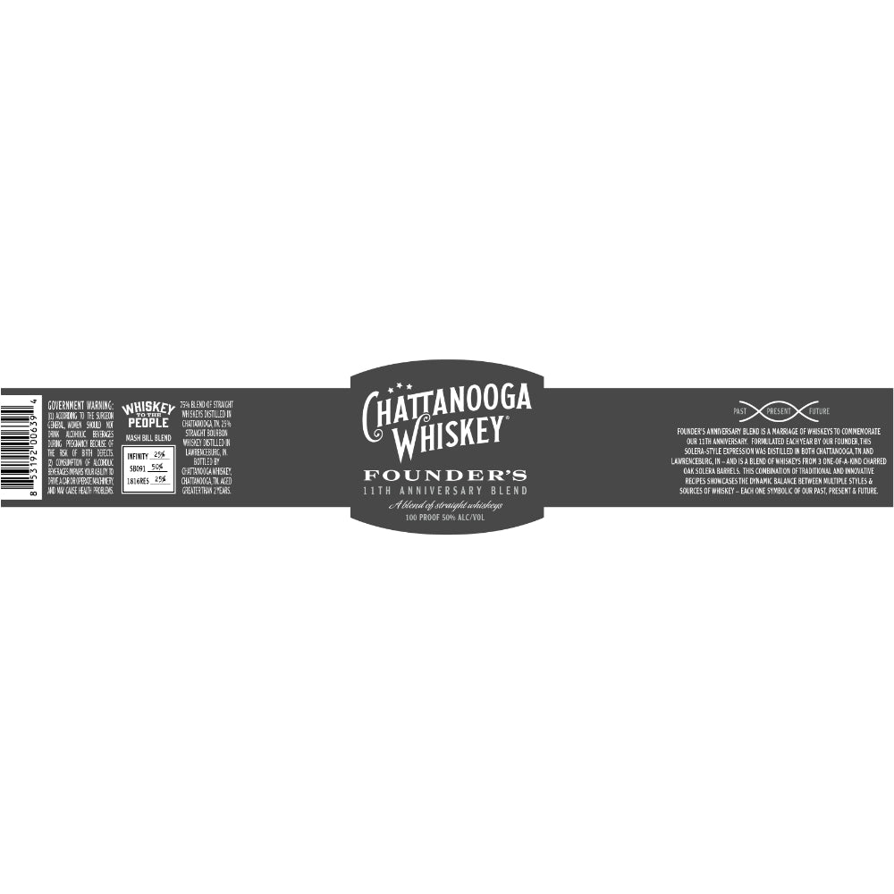 Chattanooga Whiskey Founder’s 11th Anniversary Blend - Main Street Liquor