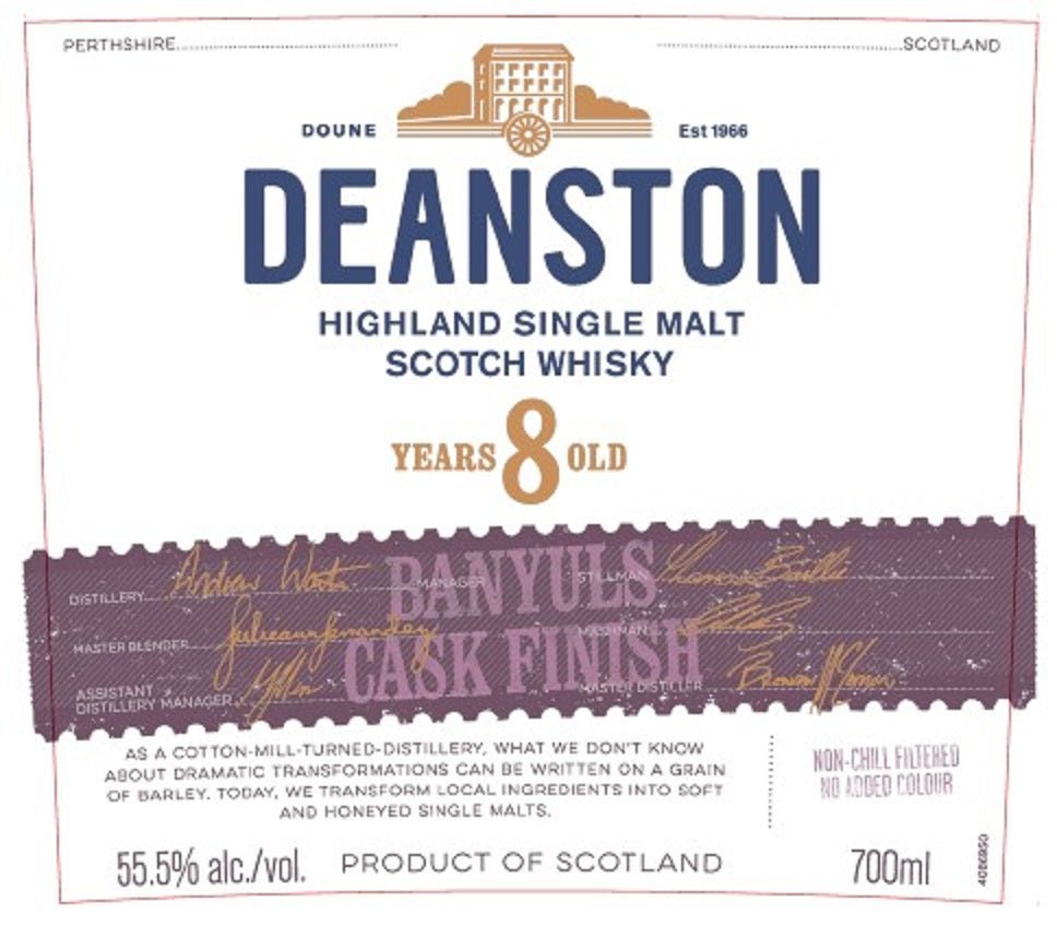 Deanston 8 Year Old Banyuls Cask Finish Highland Single Malt Scotch Whisky - Main Street Liquor
