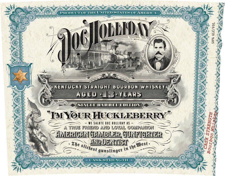 Doc Holliday 13 Year Single Barrel Kentucky Straight Bourbon Whiskey Doc Holliday