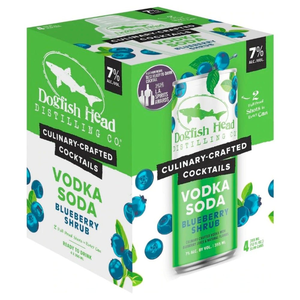 Dogfish Head Culinary - Crafted Cocktails Blueberry Shrub Vodka Soda 4pk - Main Street Liquor