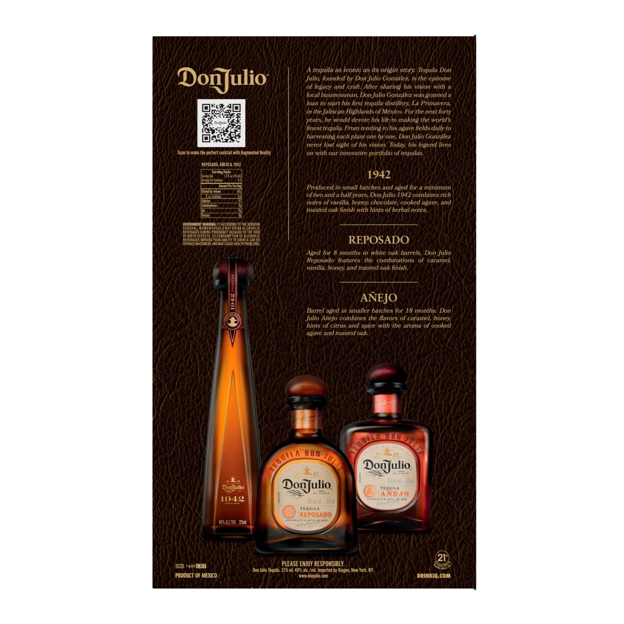 Don Julio Specialty Gift Set 3 x 375mL Don Julio Tequila