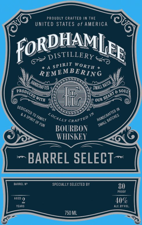 Fordham Lee Distillery Barrel Select Bourbon Whiskey 2 Years Aged - Main Street Liquor