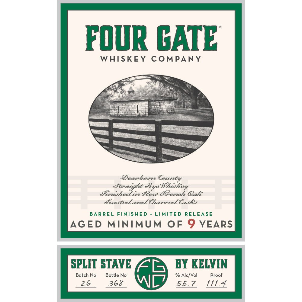 Four Gate Split Stave Rye Whiskey By Kelvin - Main Street Liquor