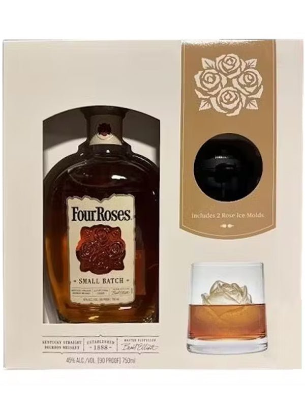 Four Roses Small Batch Bourbon Whiskey Ice Mold Gift Set Four Roses