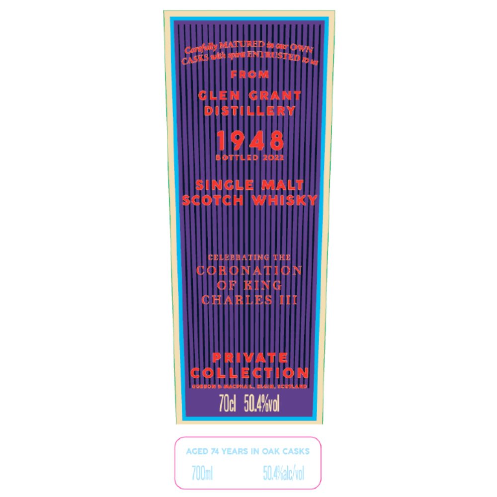 Glen Grant 1948 Coronation of King Charles III - Main Street Liquor