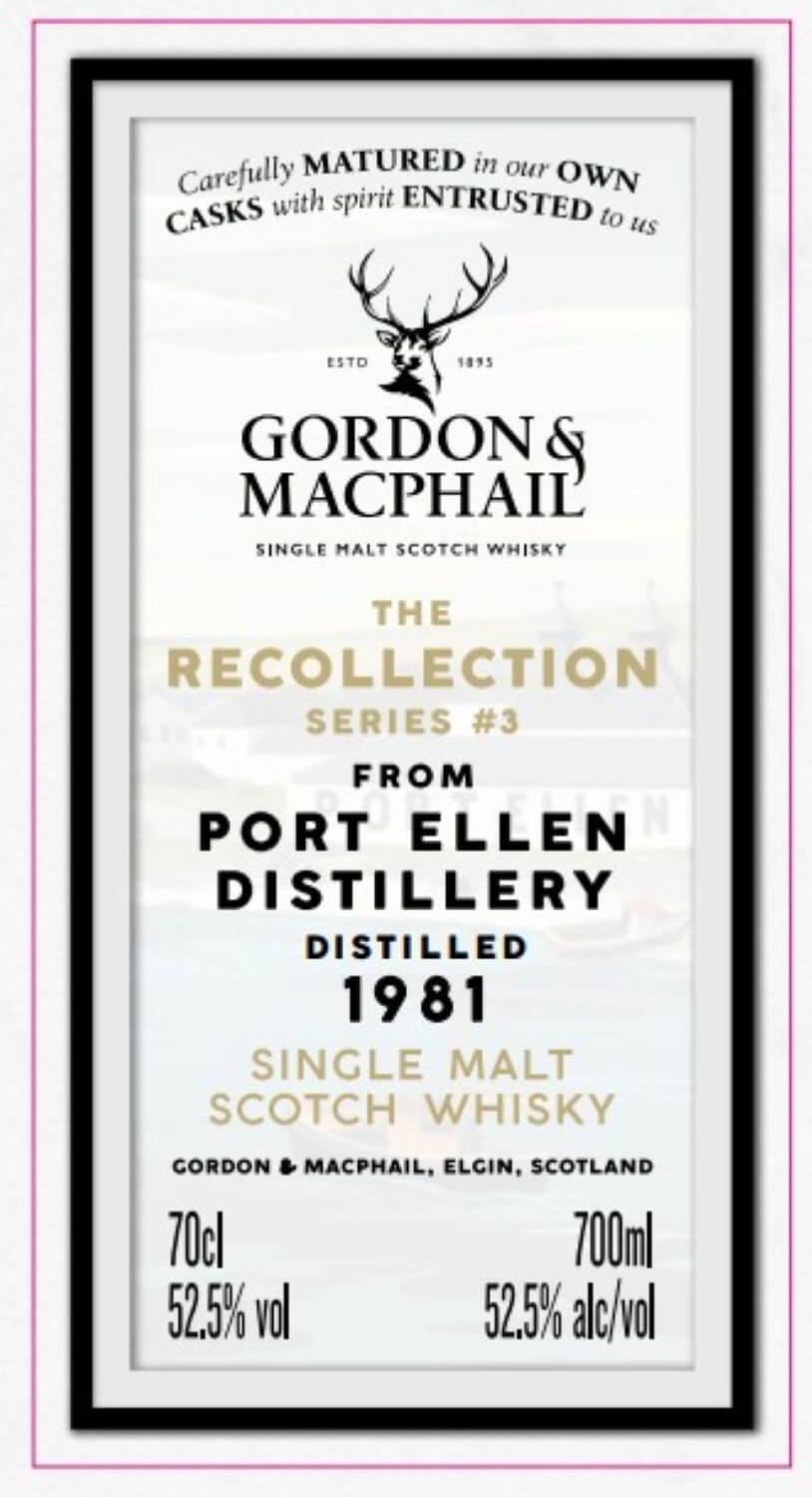 Gordon & MacPhail Recollection Series 3 Port Ellen 42 Year Old Single Malt Scotch Whisky 700mL - Main Street Liquor