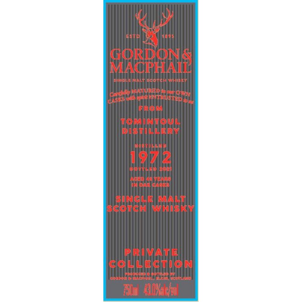 Gordon & Macphail Tomintoul Distillery 48 Year Old Single Malt Scotch - Main Street Liquor