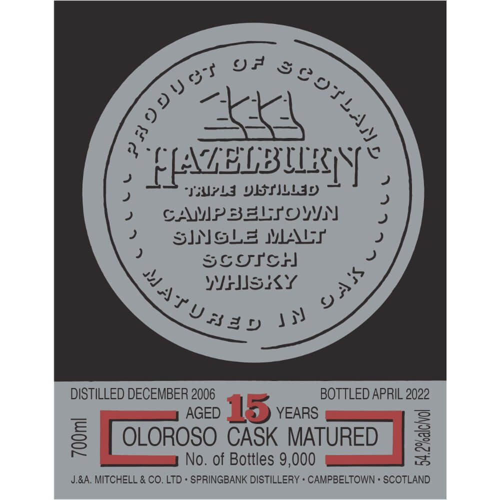 Hazelburn 15 Year Old Oloroso Cask Matured 2022 - Main Street Liquor