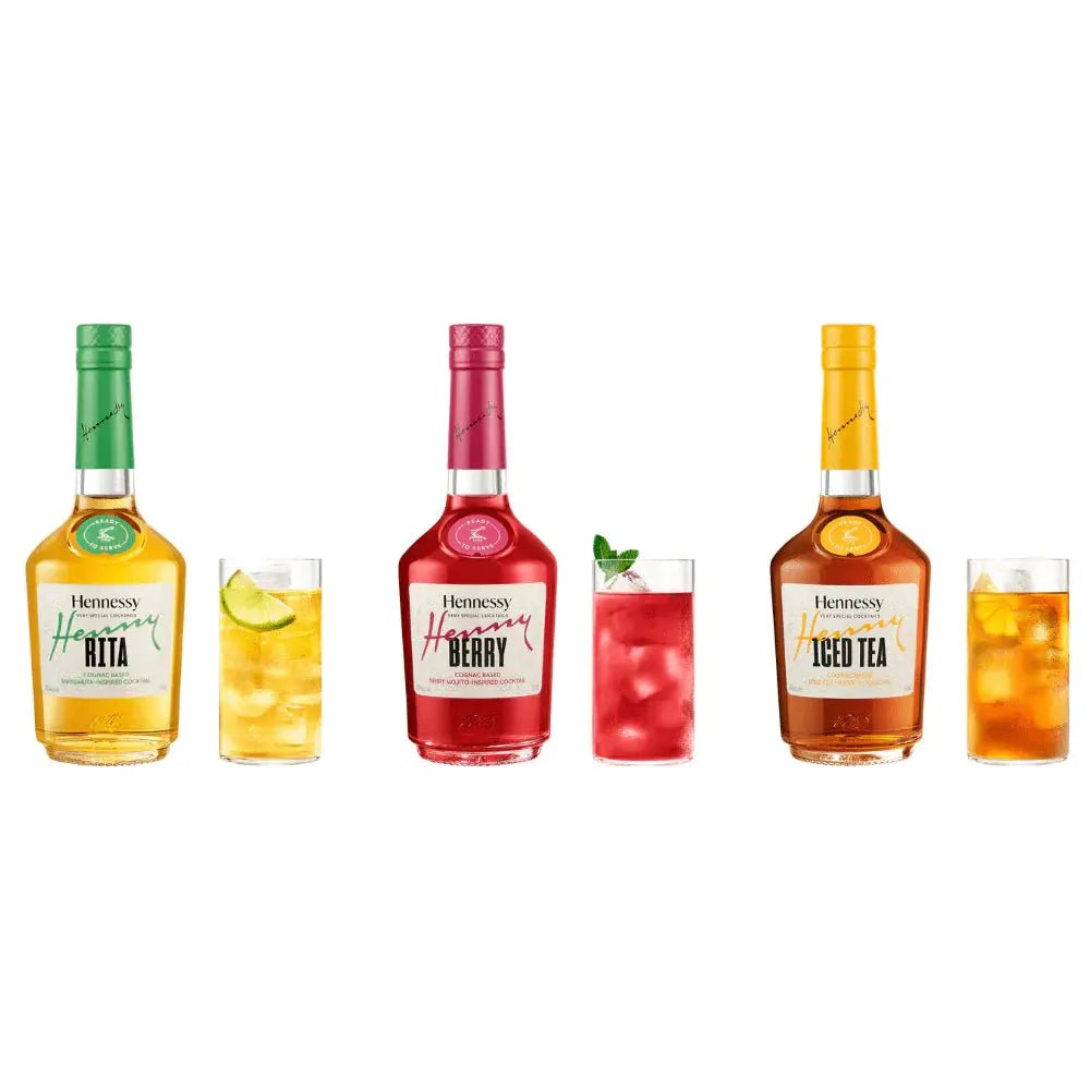 Hennessy Ready to Serve Cocktail Variety Bundle: Henny Rita, Henny Berry & Henny Iced Tea 375mL - Main Street Liquor