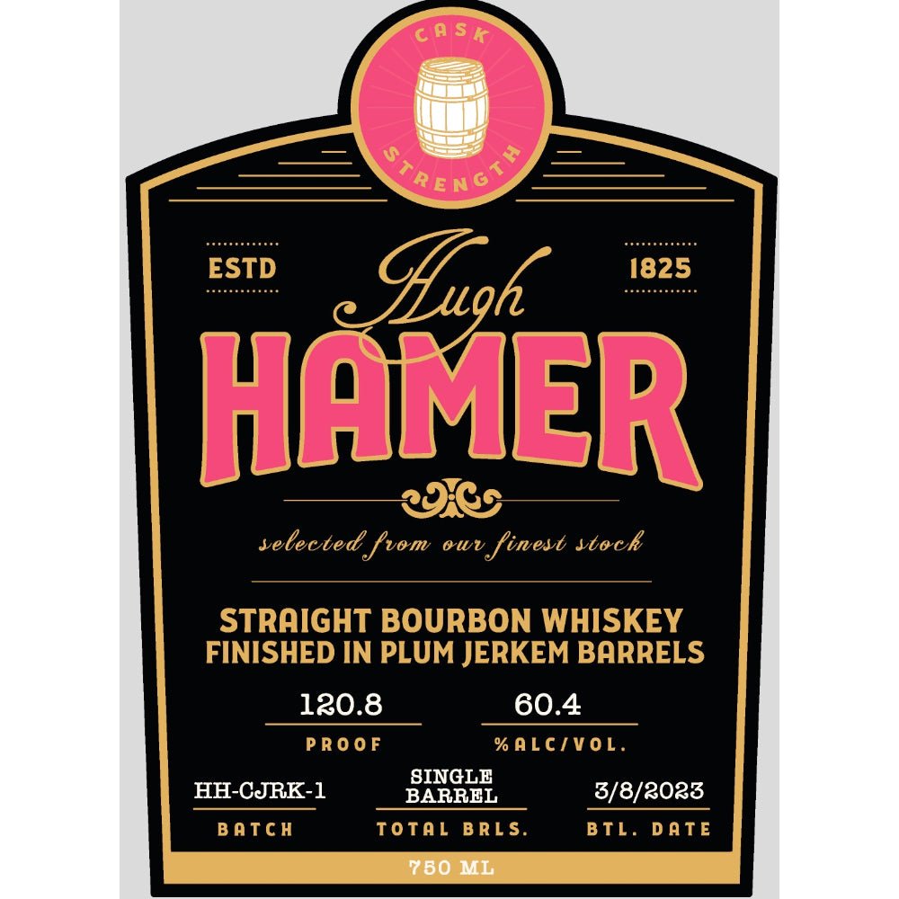 Hugh Hamer Straight Bourbon Finished in Plum Jerkem Barrels - Main Street Liquor