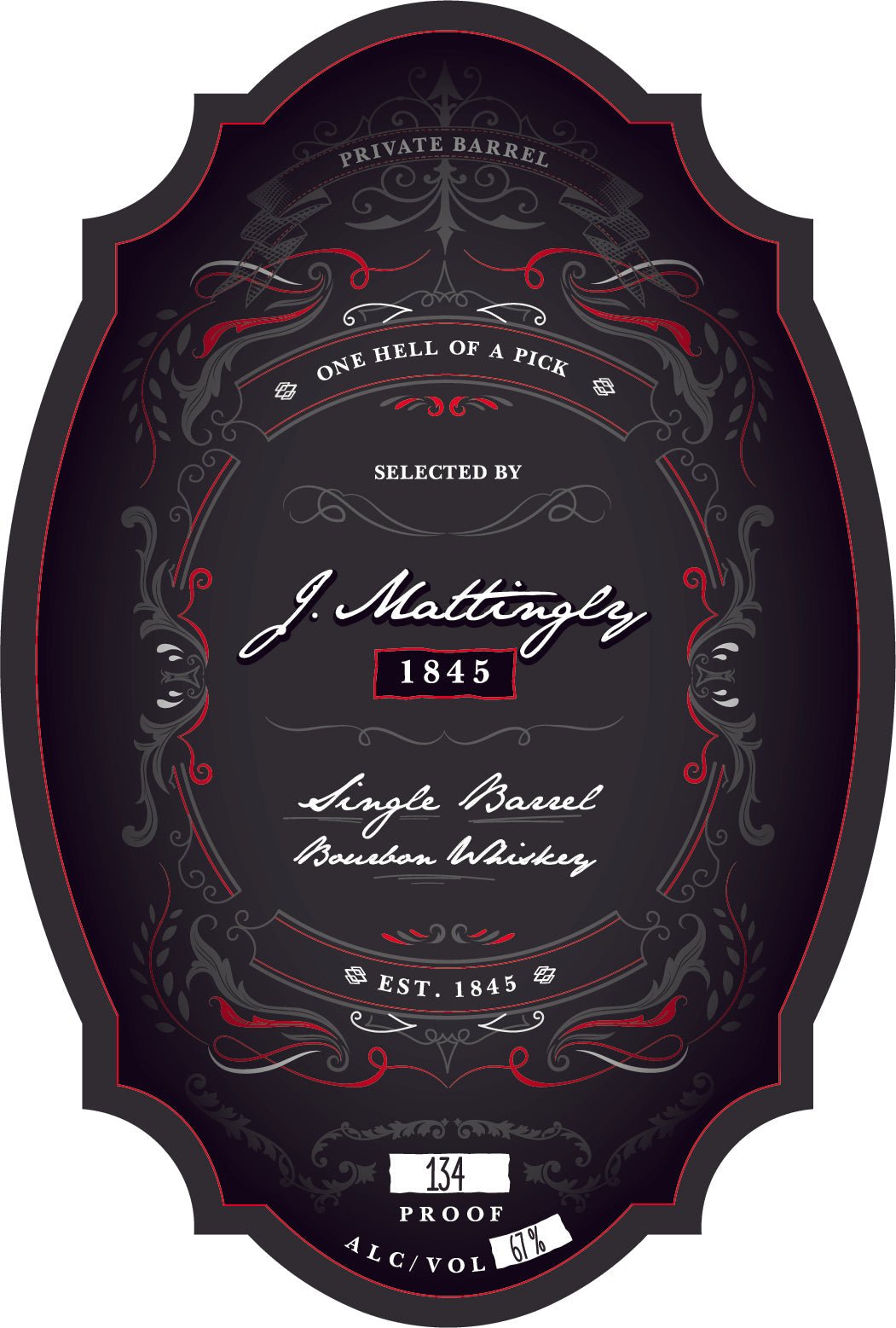 J. Mattingly 1845 Single Barrel Bourbon “2 Month Drill” Private Barrel J. Mattingly