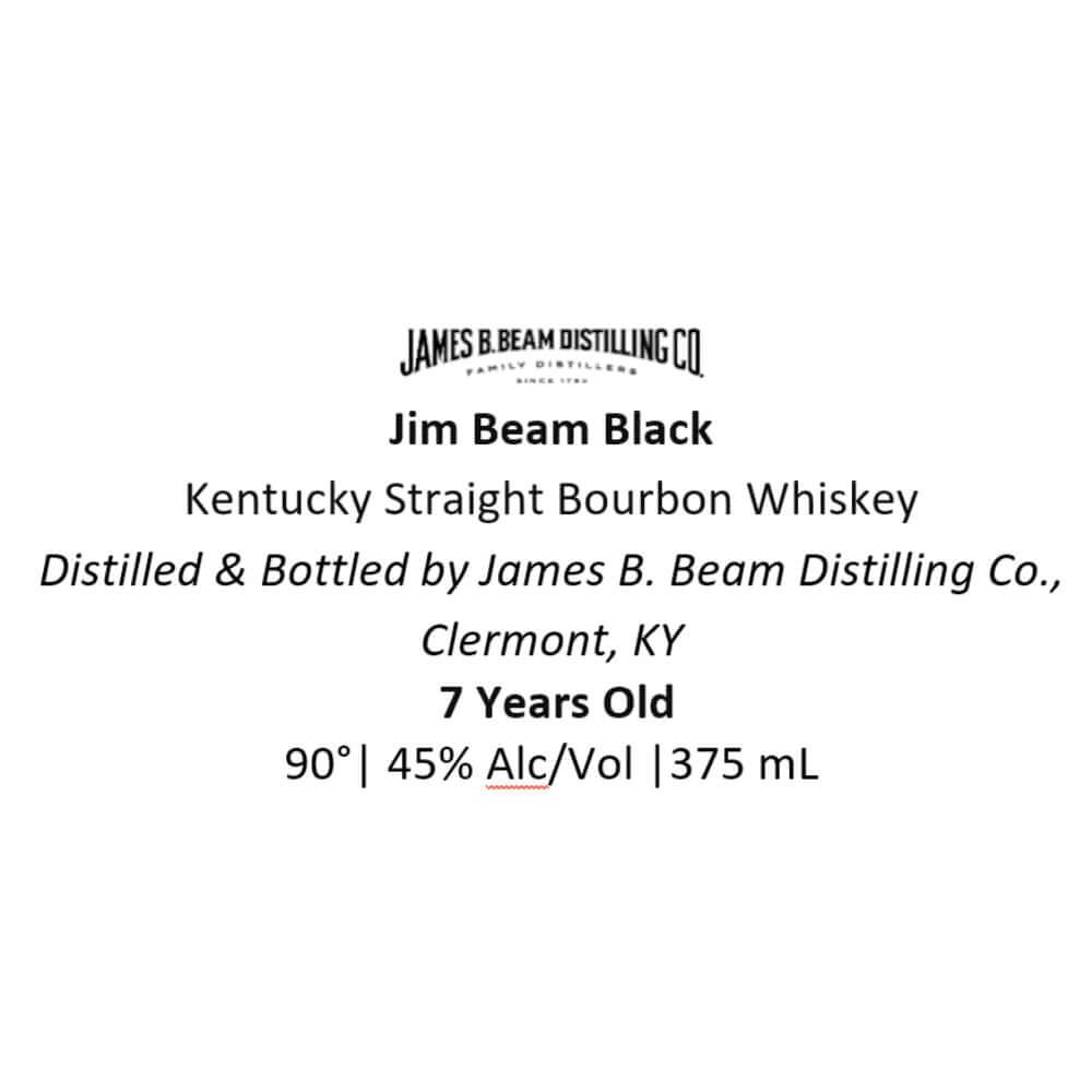 Jim Beam Black 7 Year Old Bourbon 375mL - Main Street Liquor