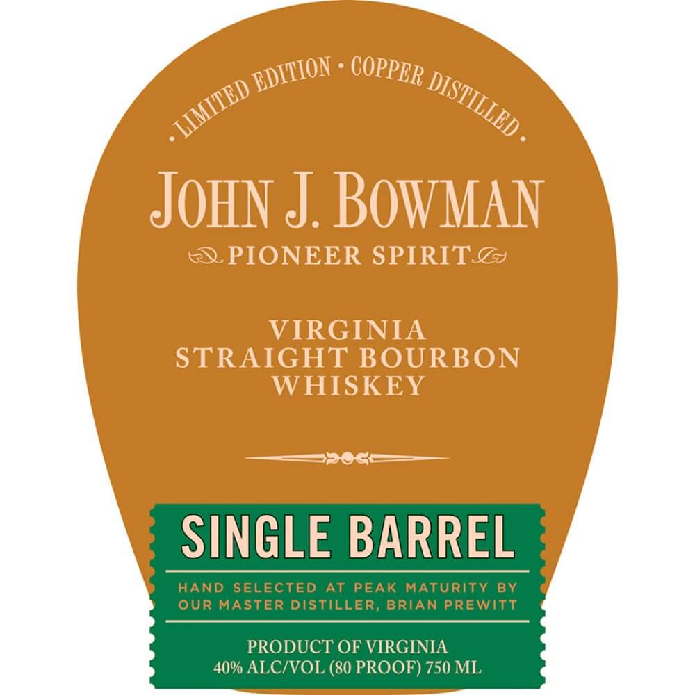 John J. Bowman Single Barrel Bourbon Limited Edition - Main Street Liquor