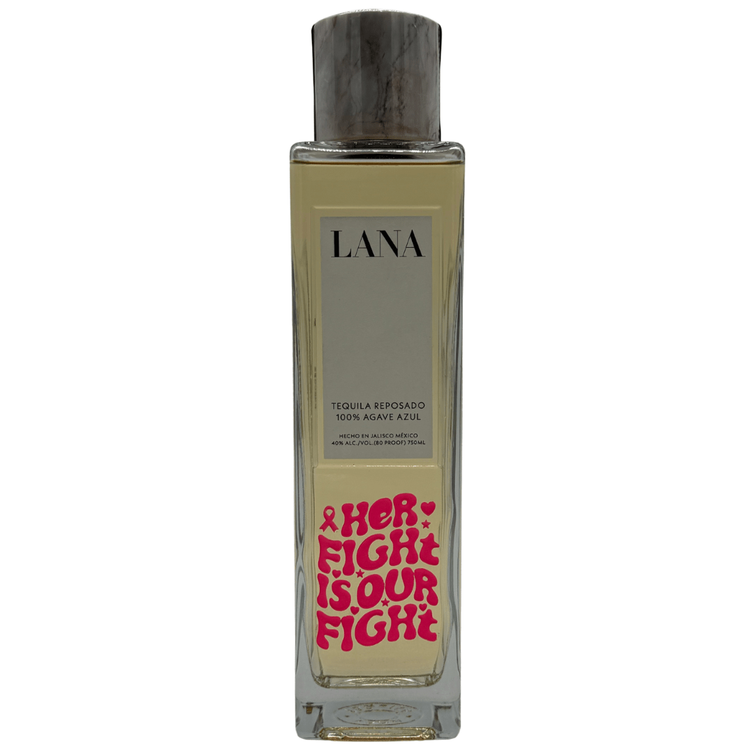 LANA Tequila Reposado Breast Cancer Awareness "Her Fight is Our Fight" Limited Edition Etched Bottle 750mL Lana Tequila