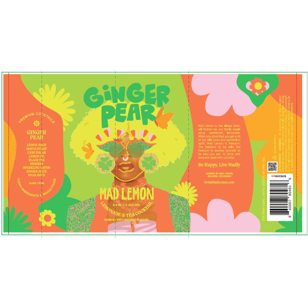 Mad Lemon Ginger Pear Canned Cocktail - Main Street Liquor