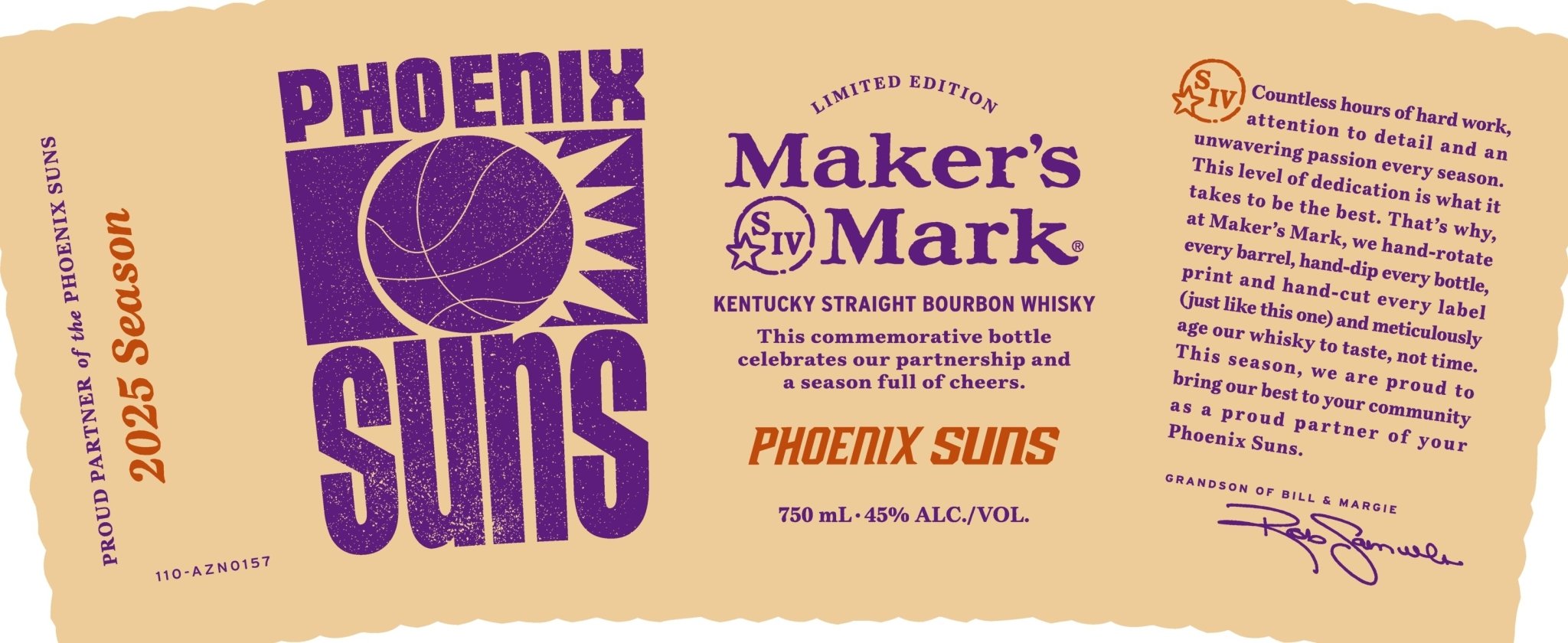 Maker's Mark Phoenix Suns 2025 Season Limited Edition Bourbon