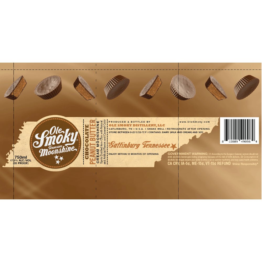 Ole Smoky Chocolate Peanut Butter Cream Moonshine - Main Street Liquor