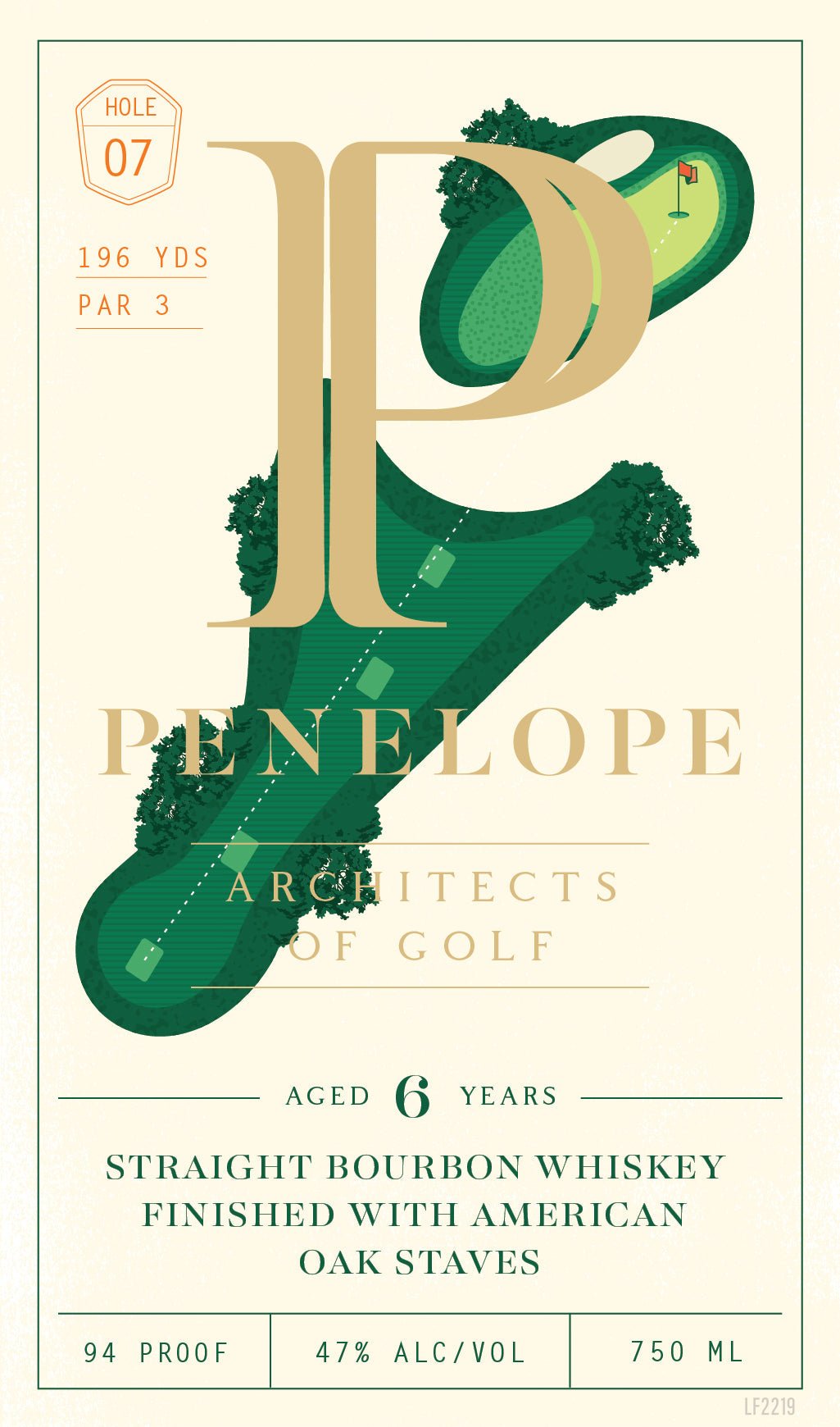 Penelope Architects of Golf 6 Year Straight Bourbon Whiskey Hole 7 - BuyMyLiquor