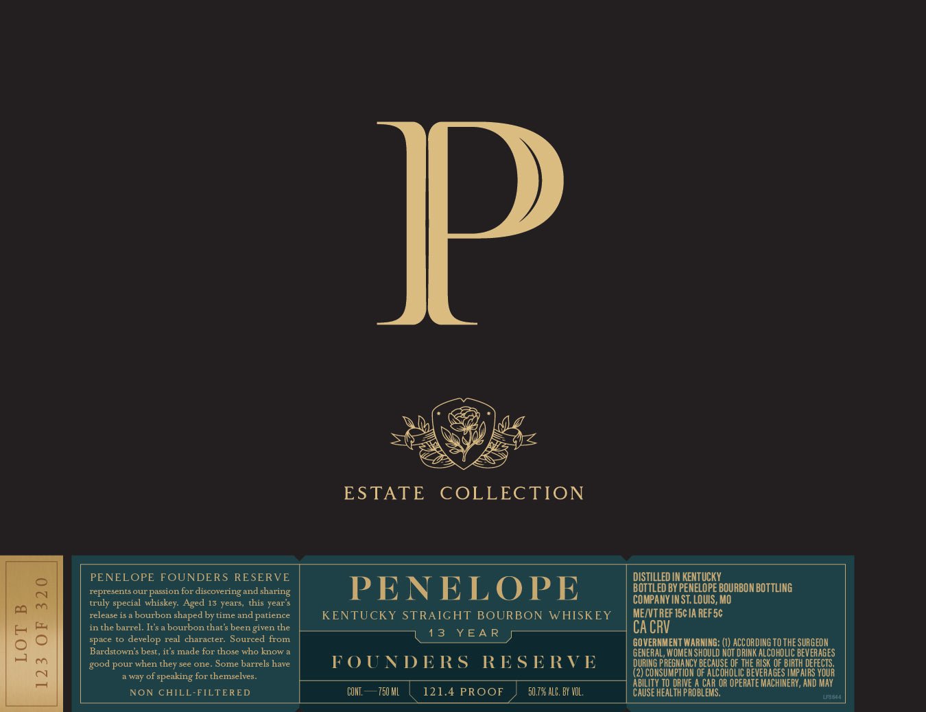 Penelope Founders Reserve 13 Year Kentucky Straight Bourbon Whiskey - Main Street Liquor