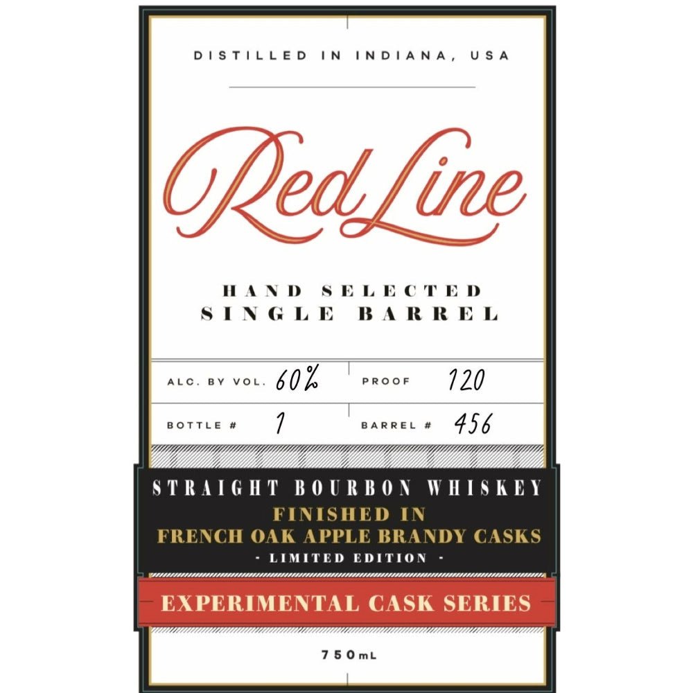Red Line Experimental Cask Bourbon Finished in French Oak Apple Brandy Casks - Main Street Liquor