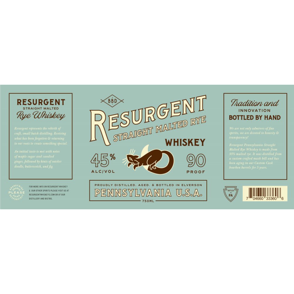 Resurgent Straight Malted Rye Whiskey - Main Street Liquor