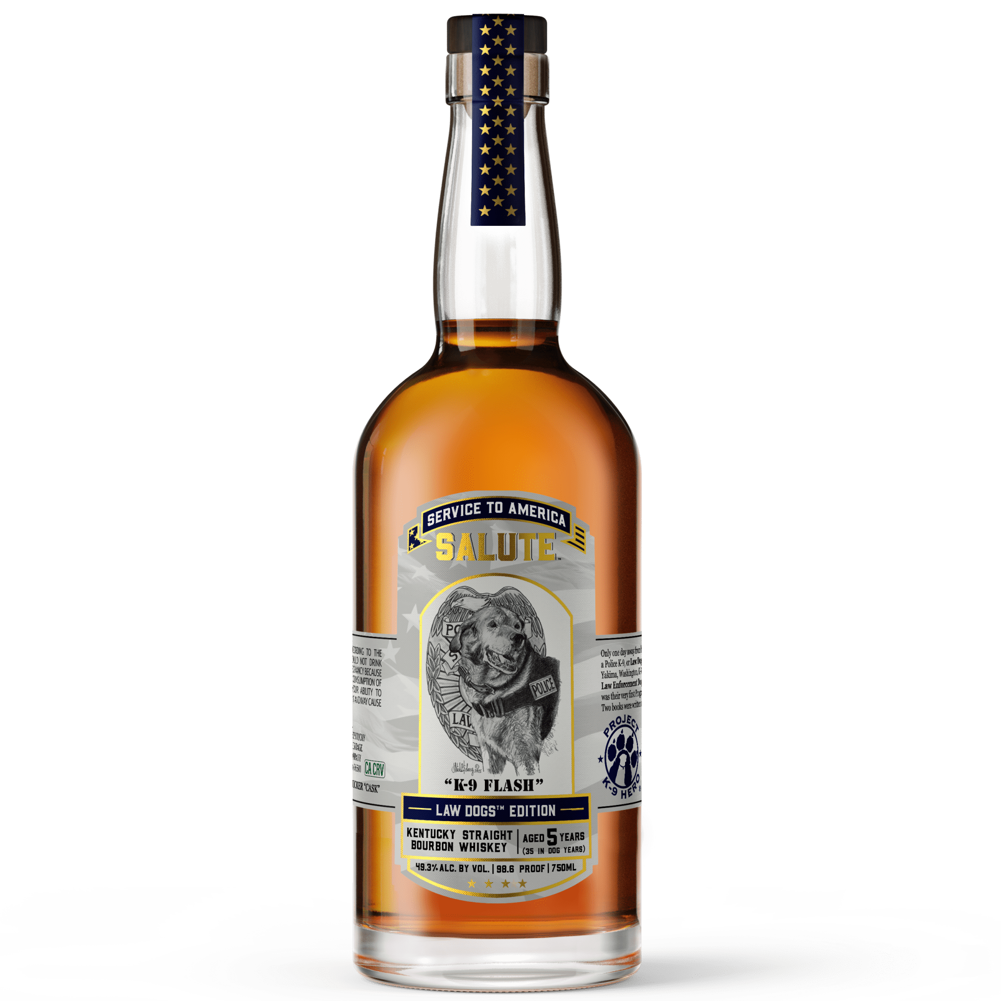 Service to America Salute™ Whiskey - Law Dogs K-9 Flash Heritage Distilling