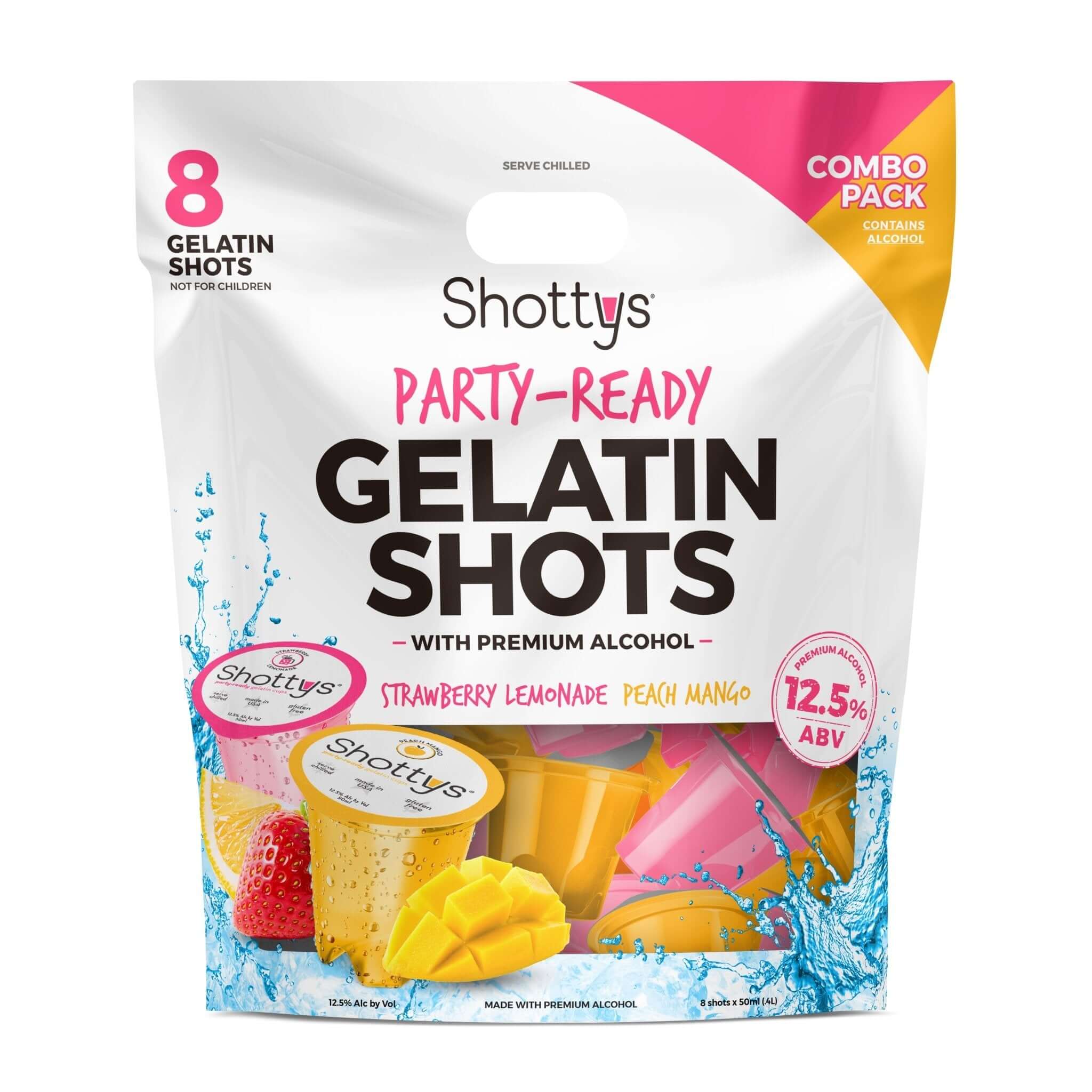 Strawberry Lemonade/Peach Mango Gelatin Shots (8 shots) - BuyMyLiquor