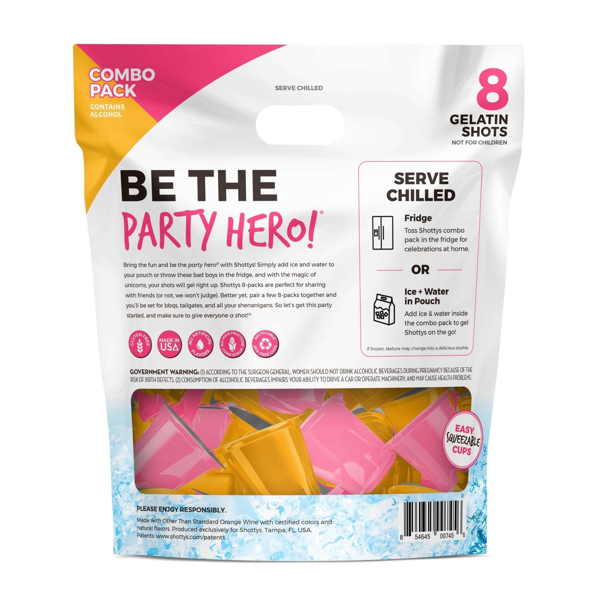 Shottys Strawberry Lemonade/Peach Mango Gelatin Shots (8 shots) - Main Street Liquor