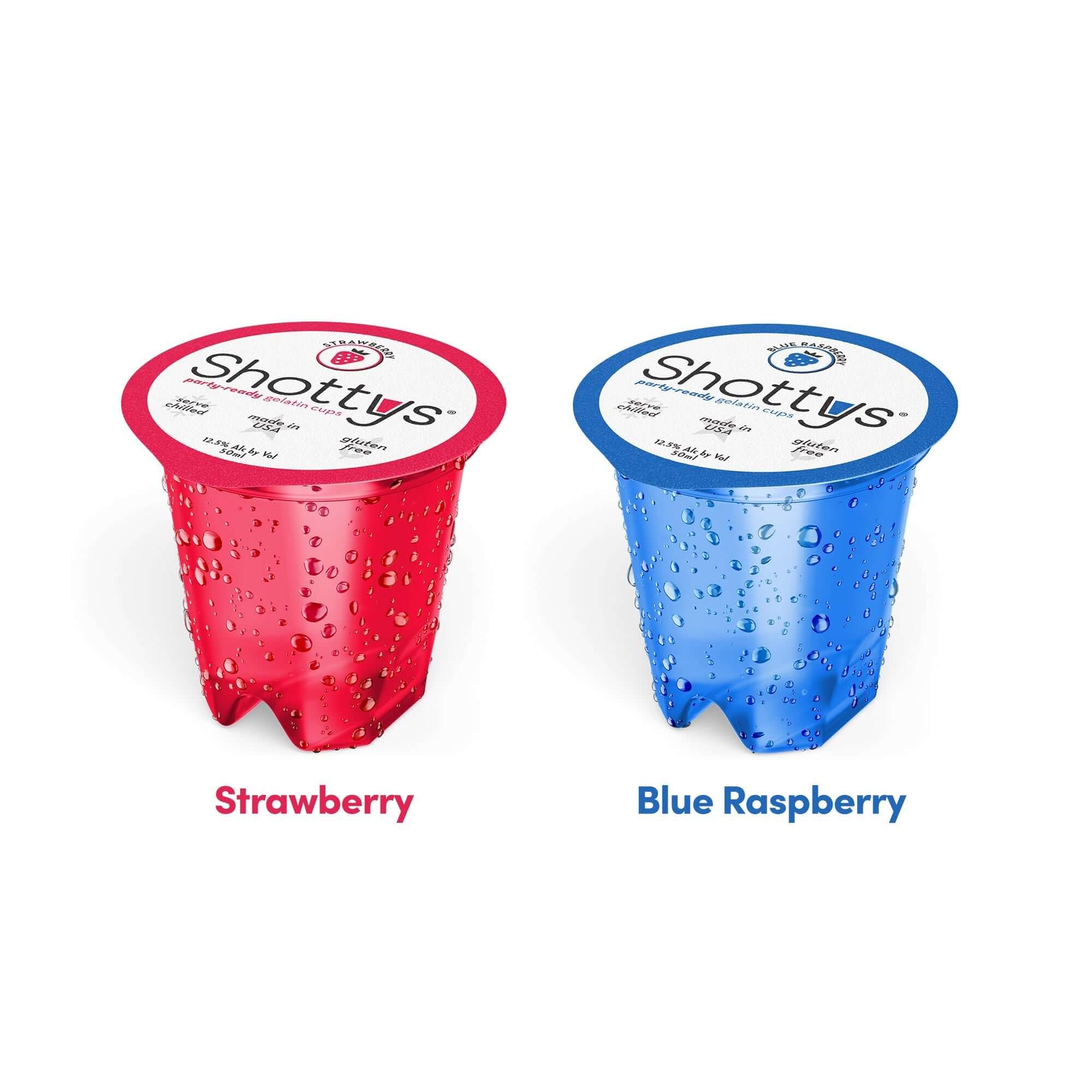 Shottys Strawberry/Blue Raspberry Gelatin Shots (8 shots) - Main Street Liquor