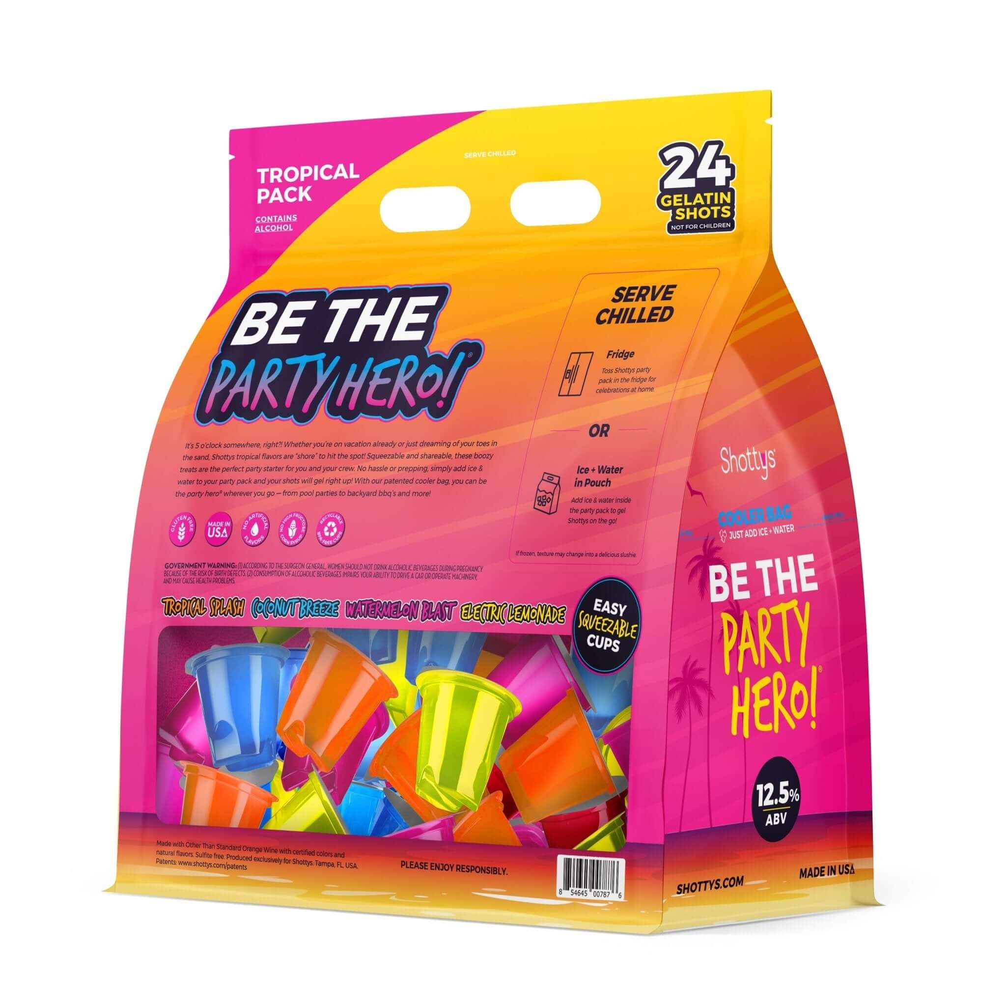 Shottys Tropical Gelatin Shots (24 shots) - Main Street Liquor