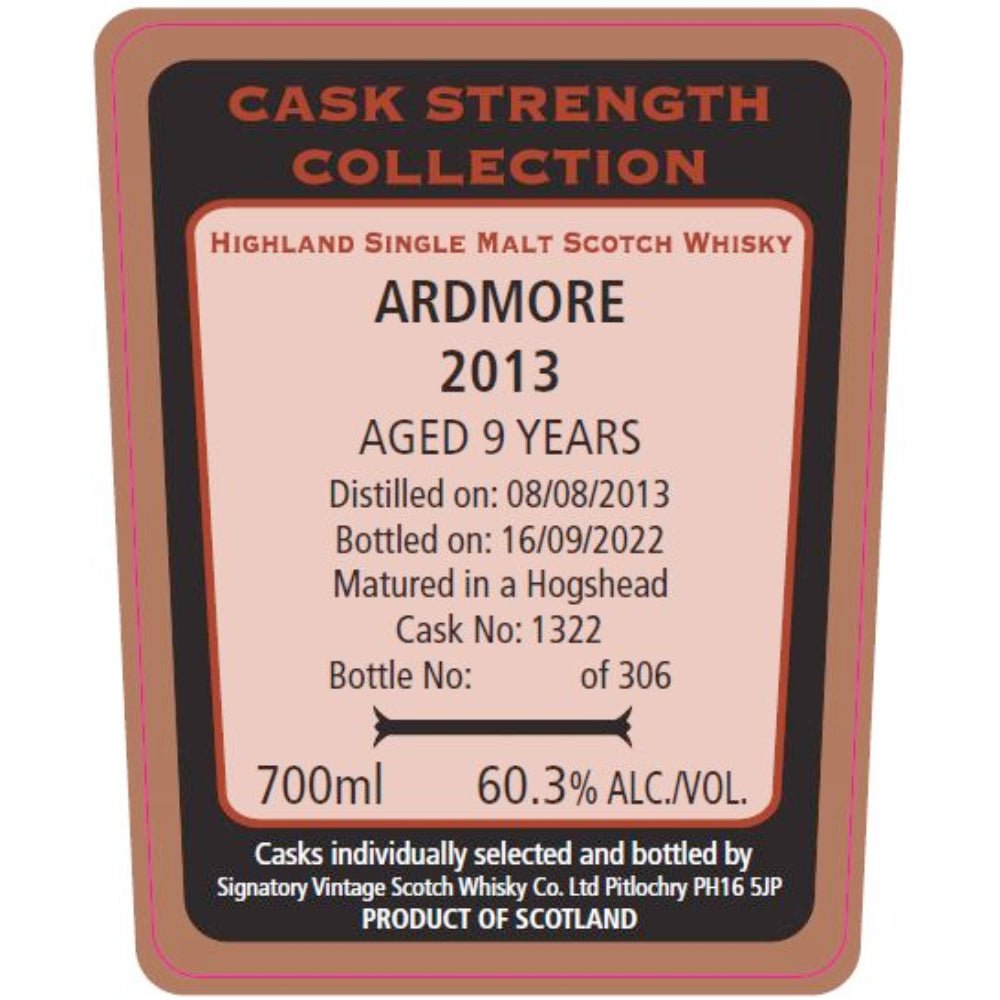 Signatory Vintage 2013 Ardmore 9 Year Old - Main Street Liquor