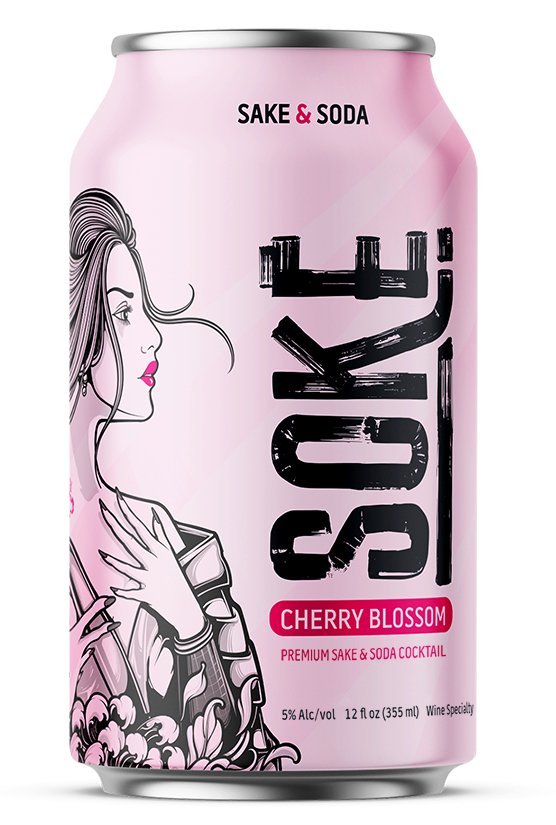 Soke Sake & Soda Cherry Blossom 4 Pack Soke Sake & Soda