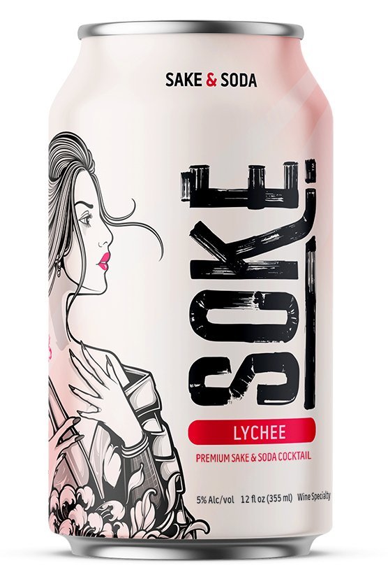 Soke Sake & Soda Lychee 4 Pack Soke Sake & Soda