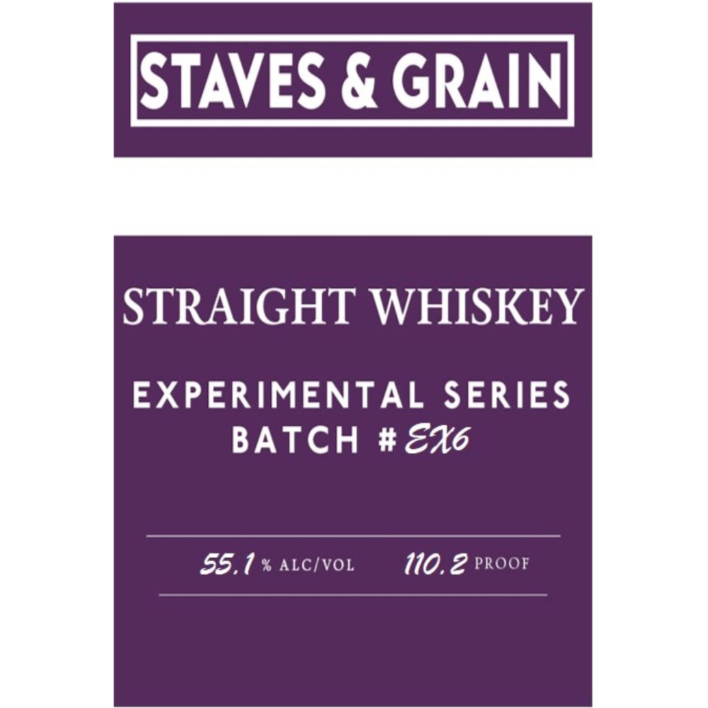 Staves & Grain Experimental Series Batch #EX3 Straight Whiskey - Main Street Liquor