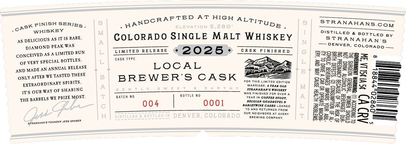 Stranahan’s Diamond Peak 2025 Batch 4 - Main Street Liquor
