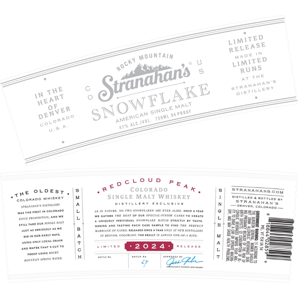 Stranahan's Snowflake 2024 Release - Main Street Liquor